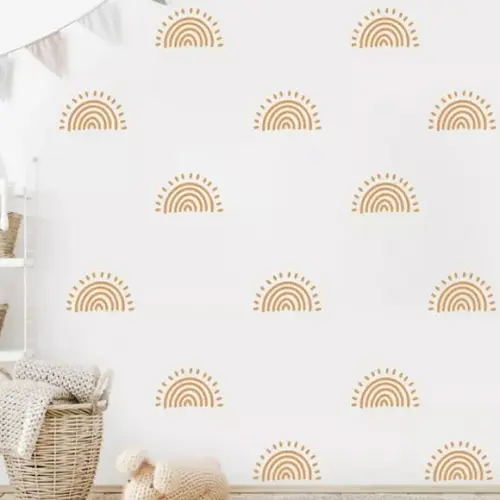 Adesivo de Parede Mini Arco Íris Sol Boho
