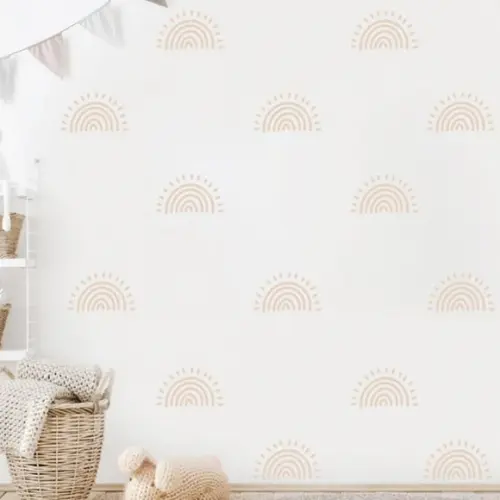 Adesivo de Parede Mini Arco Íris Sol Boho