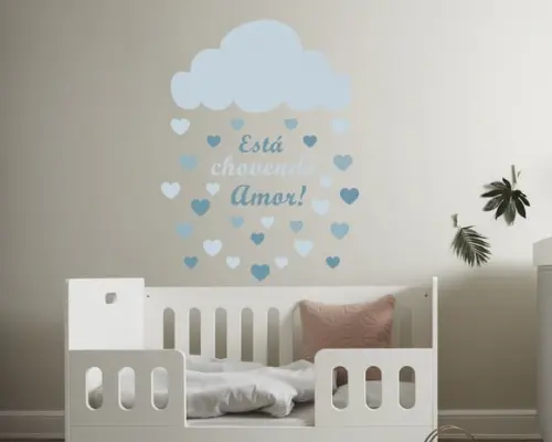 Adesivo de Parede Nuvem Chuva de Amor