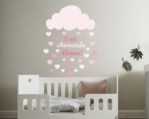 Adesivo de Parede Nuvem Chuva de Amor