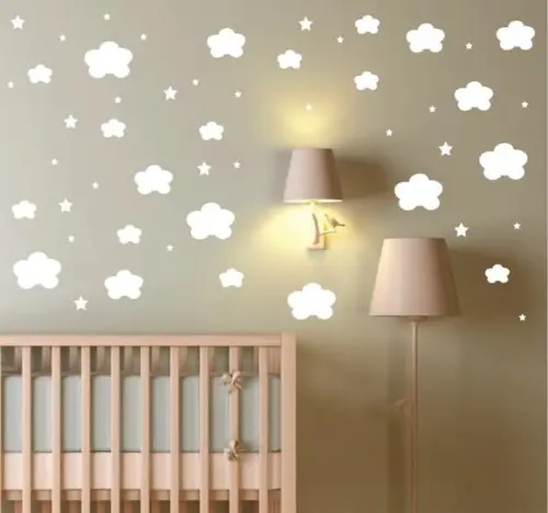 Adesivo de Parede Nuvens e Estrelas
