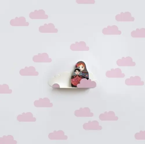 Adesivo de Parede Nuvens Rosa