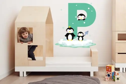 Adesivo de parede pinguins