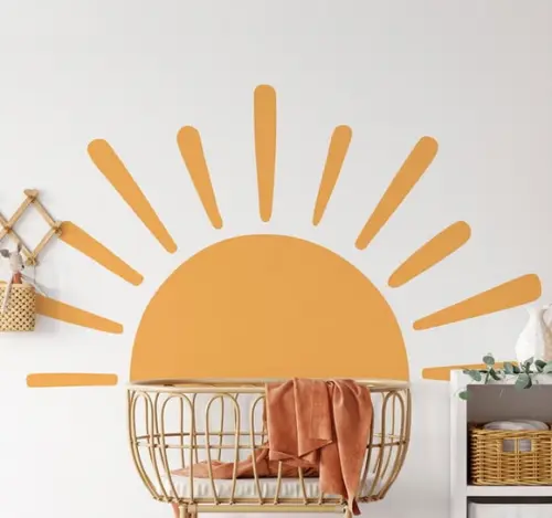 Adesivo de Parede Sol - Adesivo Sol Amarelo Grande