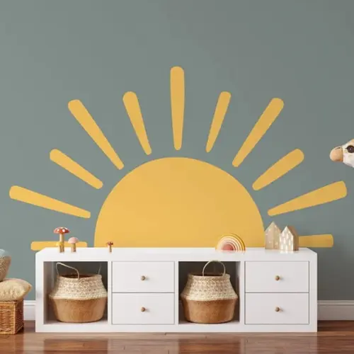 Adesivo de Parede Sol - Adesivo Sol Amarelo Grande