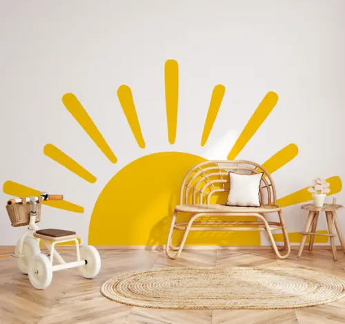 Adesivo de Parede Sol - Adesivo Sol Amarelo Grande