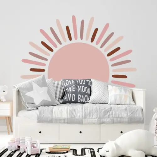 Adesivo de Parede Sol - Adesivo Sol Rosa