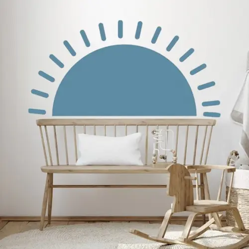 Adesivo de Parede Sol Boho - Adesivo Sol Boho Azul