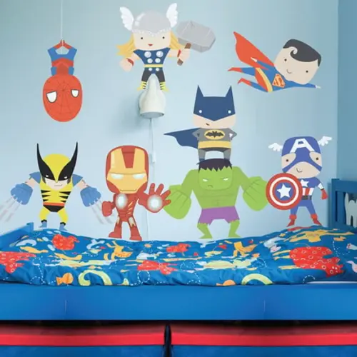 Adesivo de Parede Super Heróis - Quarto de Menino