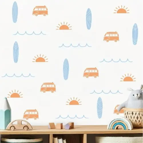 Adesivo de Parede Surf - Quarto de Menino