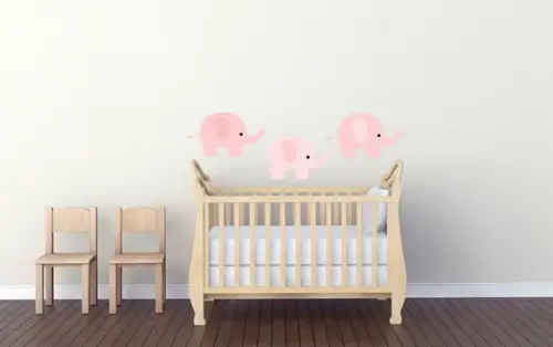 Adesivo de Parede Trio de Elefantes Rosa
