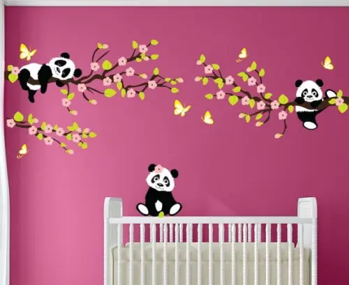 Adesivo de Parede Ursos Panda