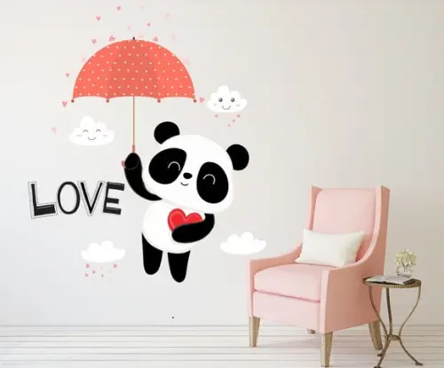 Adesivo de Parede Urso Panda