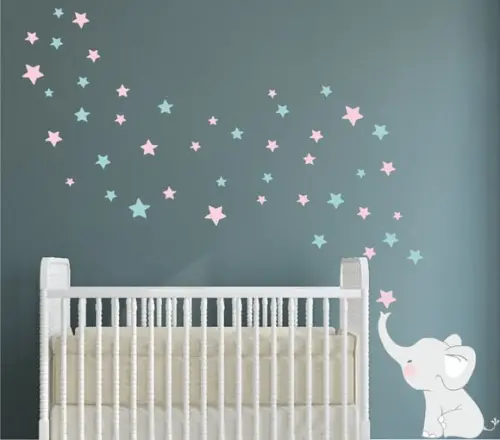 Adesivo elefante com estrelas