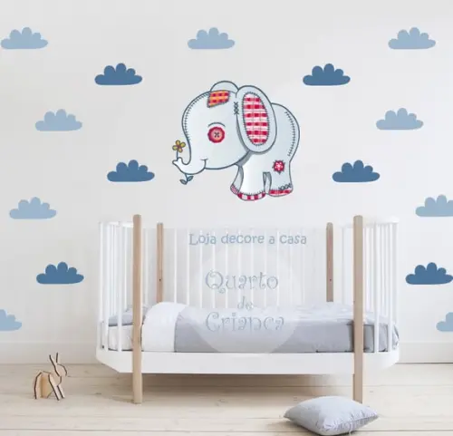 Adesivo elefante + nuvens