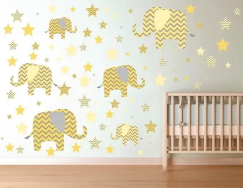 Adesivo Elefantinhos e Estrelas