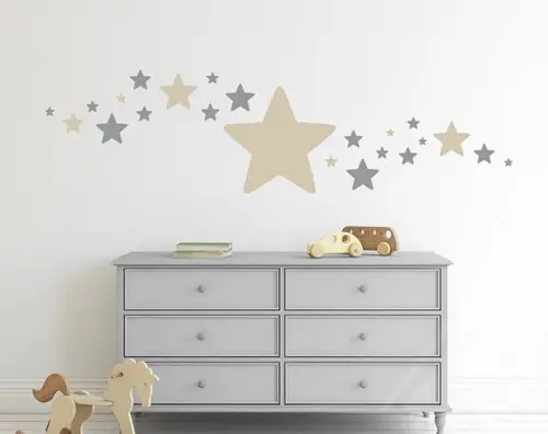 Adesivo estrela + estrelinhas