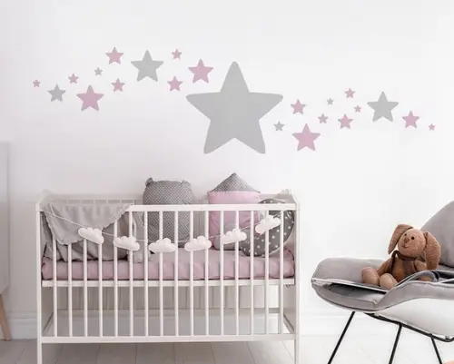 Adesivo estrela + estrelinhas