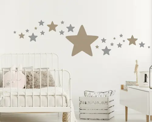 Adesivo estrela + estrelinhas