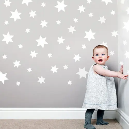 adesivo estrelas brancas