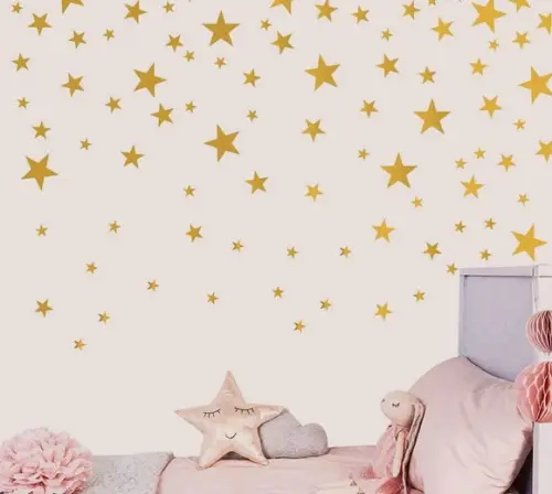 Adesivo estrelas douradas (dourado fosco)