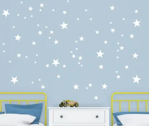 Adesivo estrelas brancas
