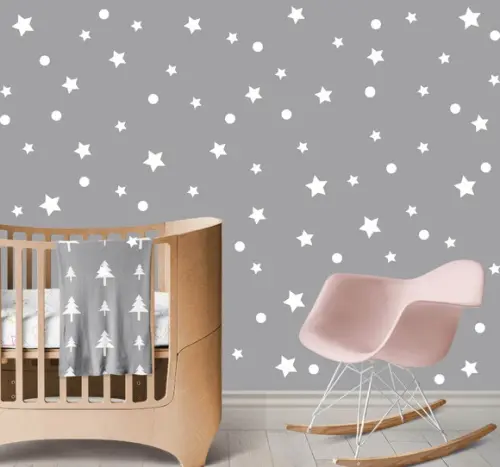 adesivo estrelas e bolinhas