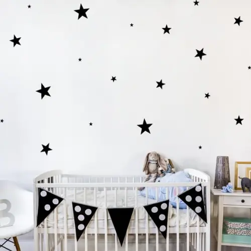 Adesivo estrelas pretas