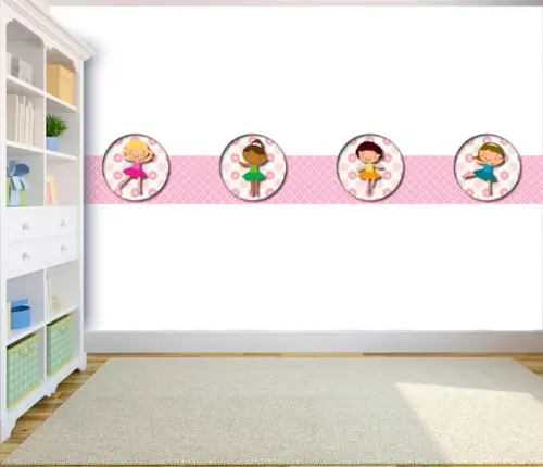 Adesivo Faixa Bailarinas - Adesivo Decorativo