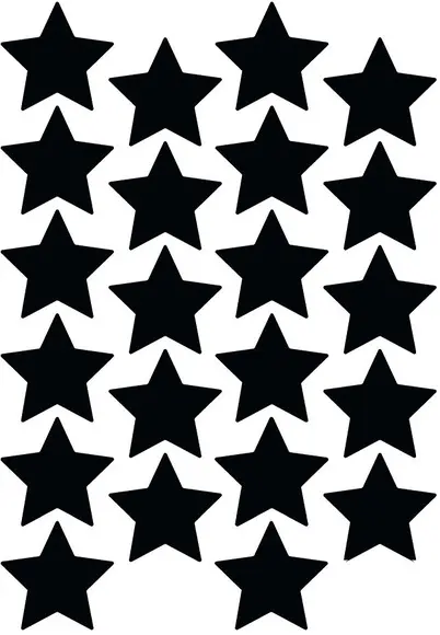 Adesivo estrelas pretas