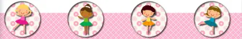 Adesivo Faixa Bailarinas - Adesivo Decorativo