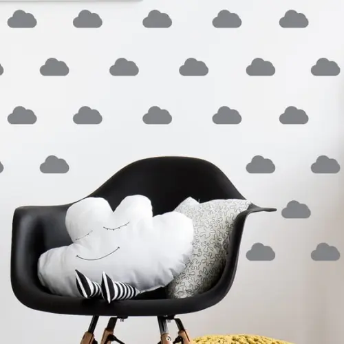 Adesivo Mini Nuvens Cinza