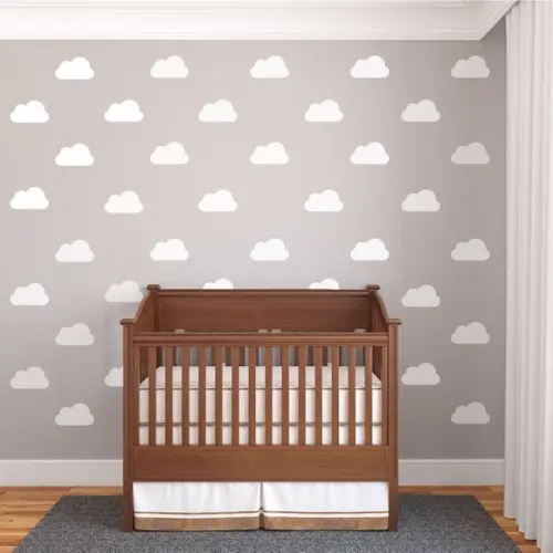 Adesivo mini nuvens brancas