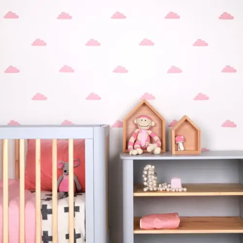 Adesivo Mini Nuvens Rosa