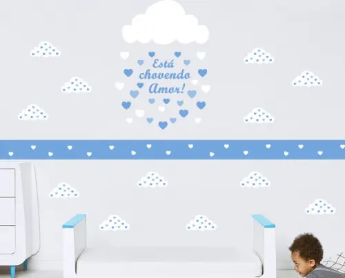 Adesivo nuvem chuva de amor