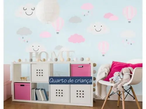 Adesivo nuvens + balões