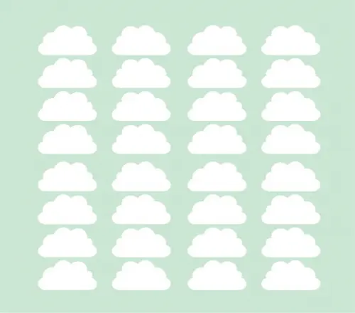 Adesivo nuvens brancas