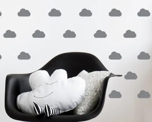 Adesivo nuvens cinza chumbo
