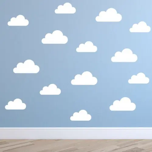 Adesivo nuvens brancas 2 tamanhos