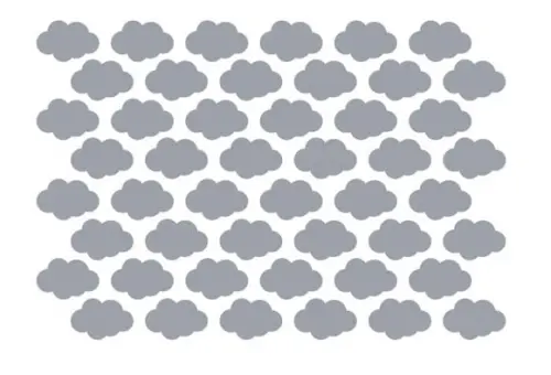 Adesivo Nuvens Cinza