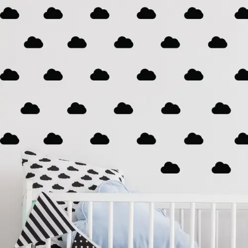 Adesivo nuvens pretas