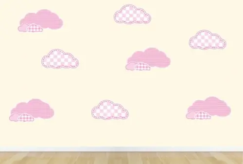 Adesivo nuvens estampadas