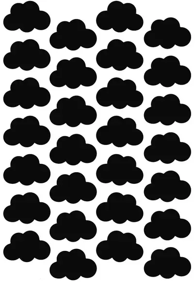Adesivo Nuvens Pretas
