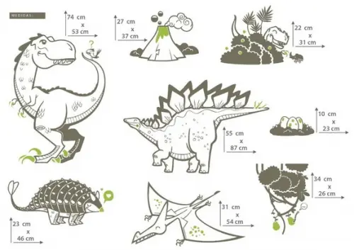 Adesivos de Parede Dinossauros