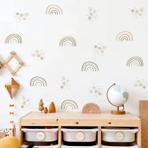Adesivos de Parede Mini Arco Íris + Estrelinhas