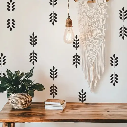 Decoração Contemporânea - Adesivo Folhas Minimalistas