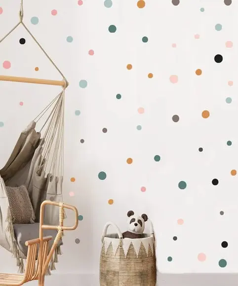 Kit de Adesivo de Parede Bolinhas Boho