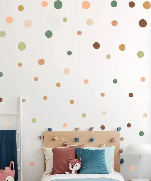 Kit de Adesivo de Parede Bolinhas Boho