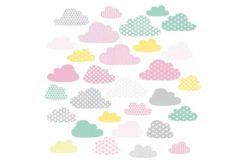 Kit de Adesivos de Parede Nuvens - Adesivo Nuvens