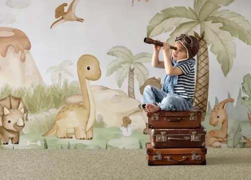 Papel de Parede Infantil Dinossauro Baby Sob Medida